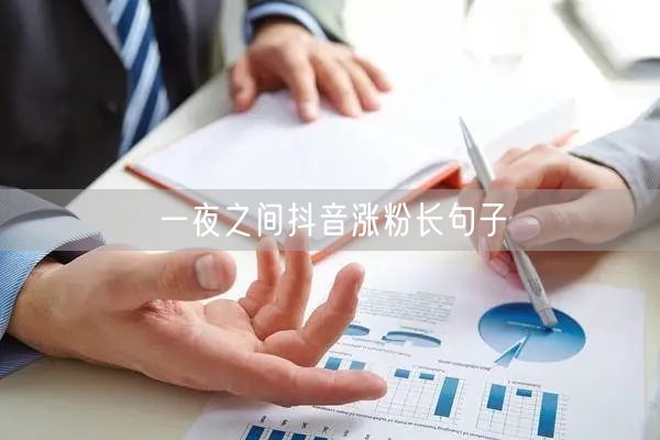 一夜之间抖音涨粉长句子