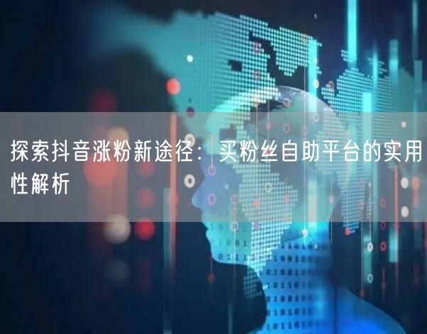 探索抖音涨粉新途径:买粉丝自助平台的实用性解析