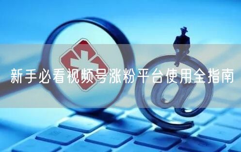 新手必看视频号涨粉平台使用全指南