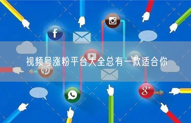 视频号涨粉平台大全总有一款适合你