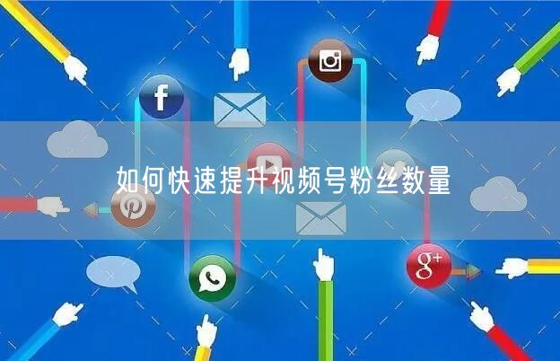 如何快速提升视频号粉丝数量
