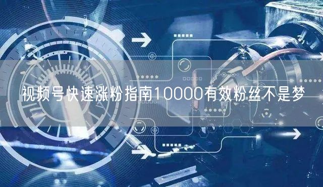 视频号快速涨粉指南10000有效粉丝不是梦