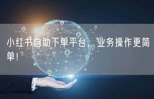 小红书自助下单平台,业务操作更简单!