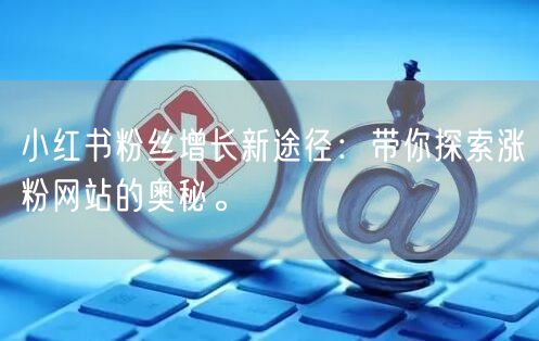 小红书粉丝增长新途径：带你探索涨粉网站的奥秘。