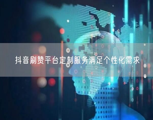 抖音刷赞平台定制服务满足个性化需求