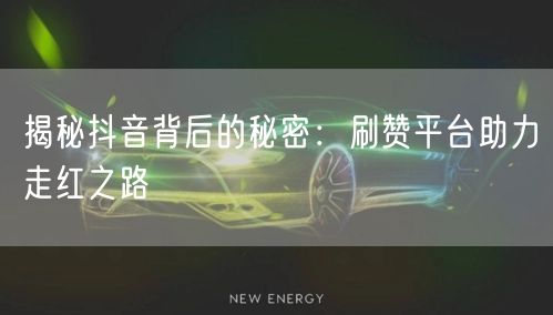揭秘抖音背后的秘密：刷赞平台助力走红之路
