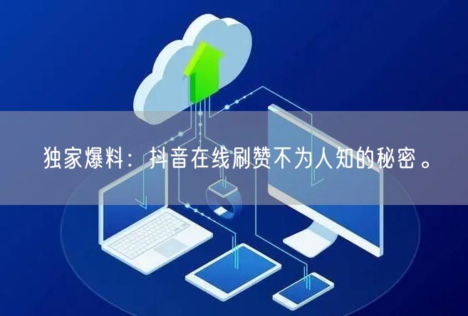 独家爆料：抖音在线刷赞不为人知的秘密。