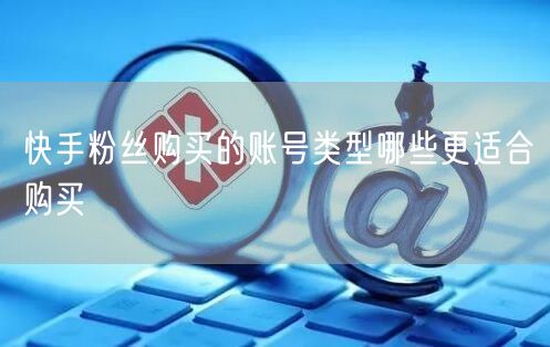 快手粉丝购买的账号类型哪些更适合购买