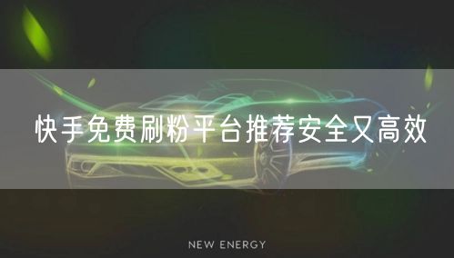 快手免费刷粉平台推荐安全又高效
